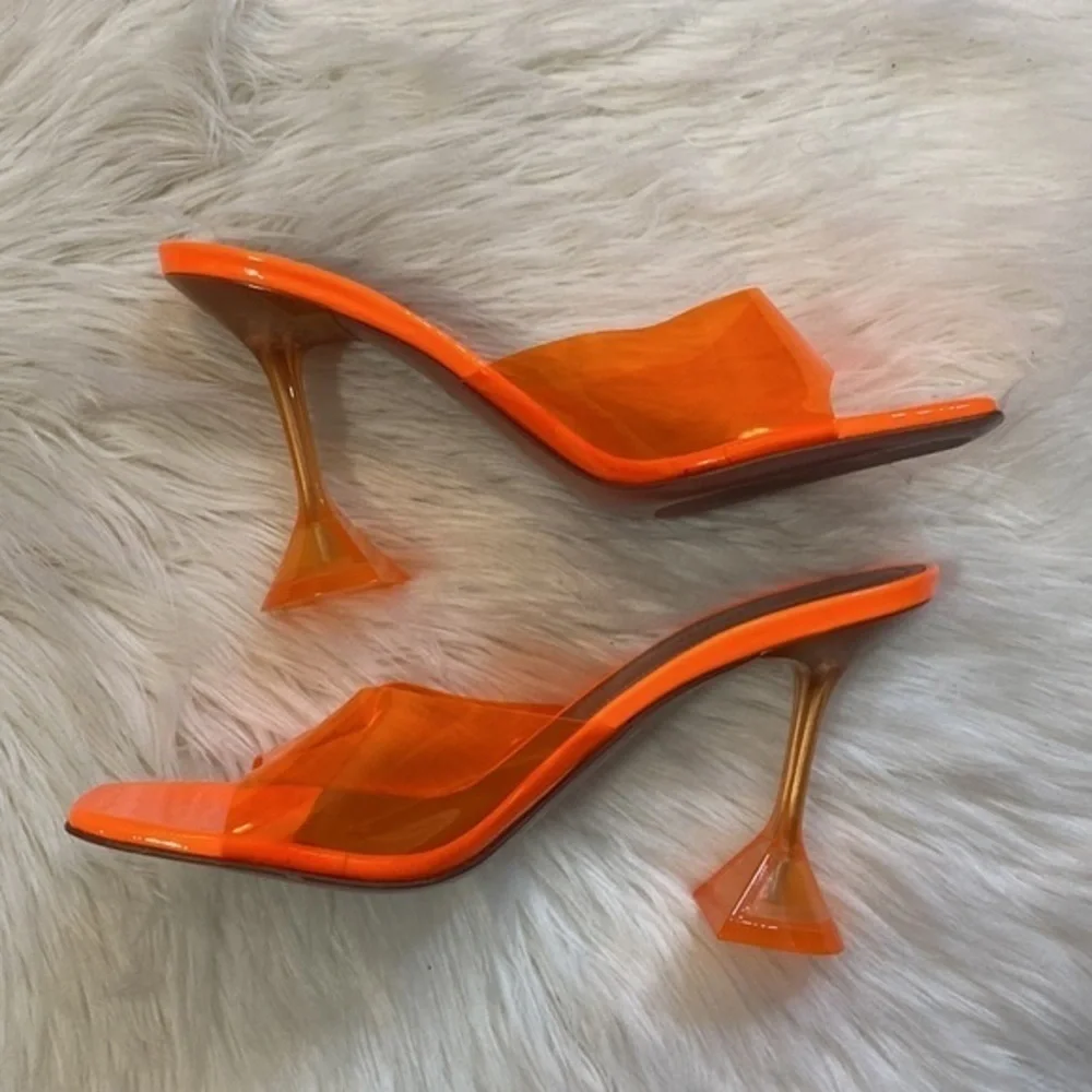 Amina Muaddi Lupita glass‎ sandal size 39EU - Picture 6 of 13